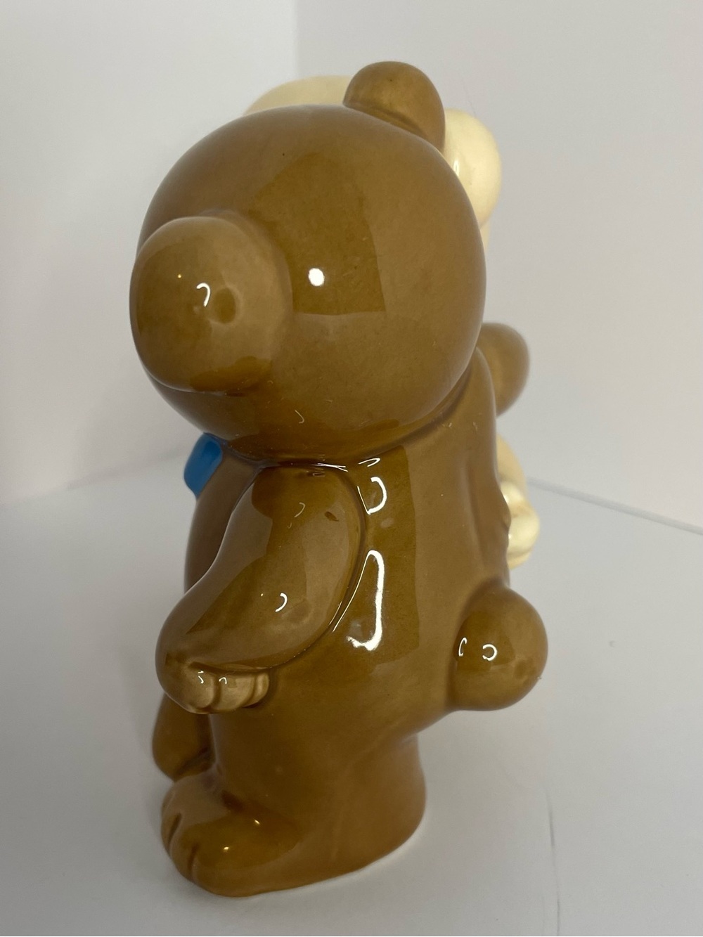 VTG 1985 Enesco Hugging Teddy Bears Ceramic Coin Bank - Rare - Picture 4 of 9